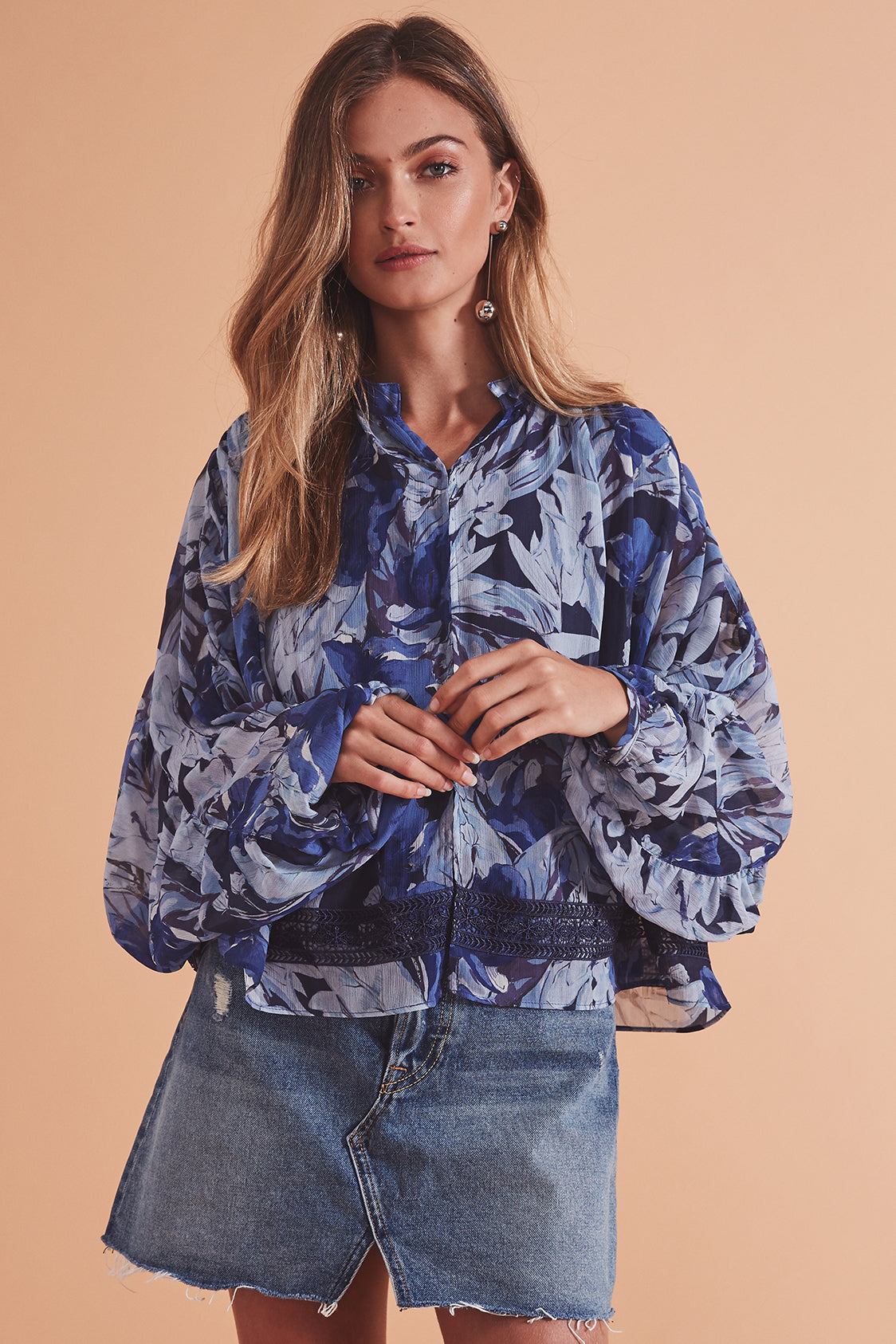 Nina Top in MIDNIGHT FLORAL