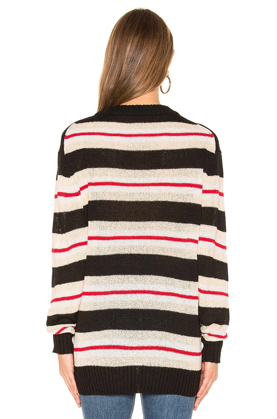 Robbins Sweater in NUDE & BLACK STRIPE
