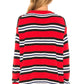 Robbins Sweater in RED STRIPE
