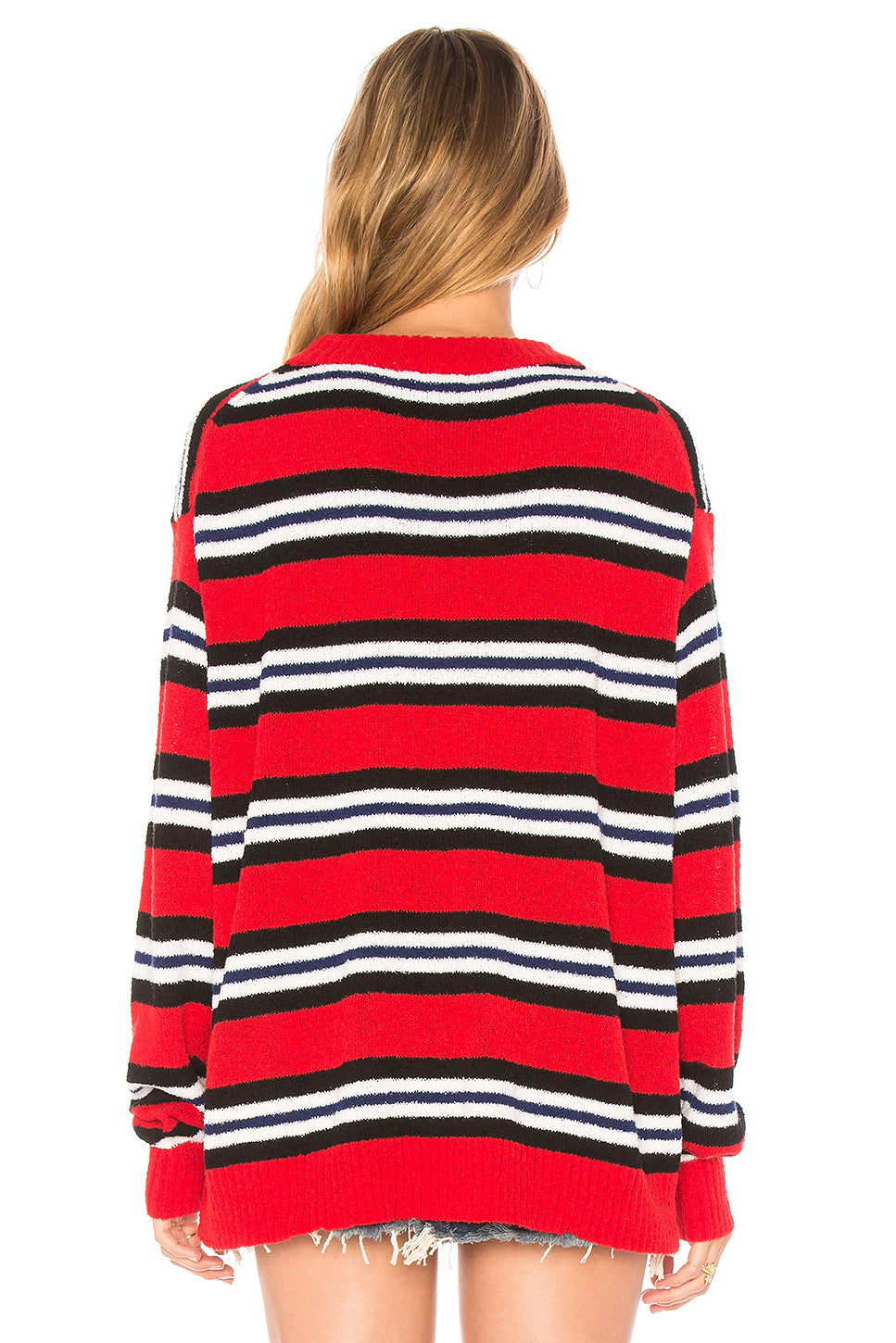 Robbins Sweater in RED STRIPE