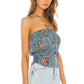 Sashi Top in DUSTY BLUE FLORAL