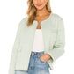 Theo Quilted Jacket in WASHED MINT