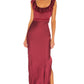 Vanna Dress in CABERNET RED