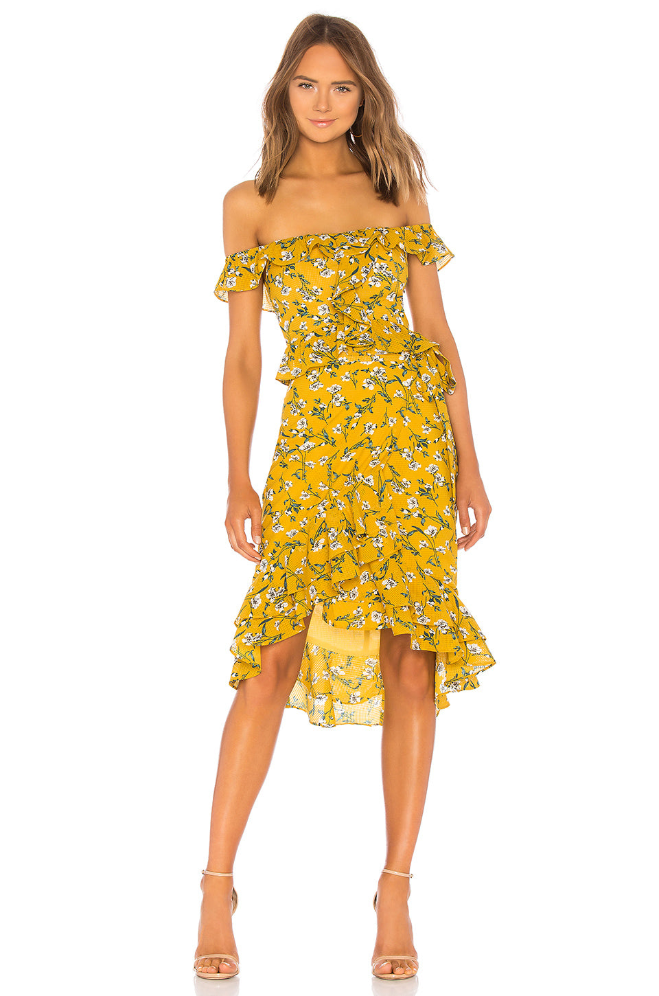 Veronica Skirt in YELLOW DOLLY FLORAL