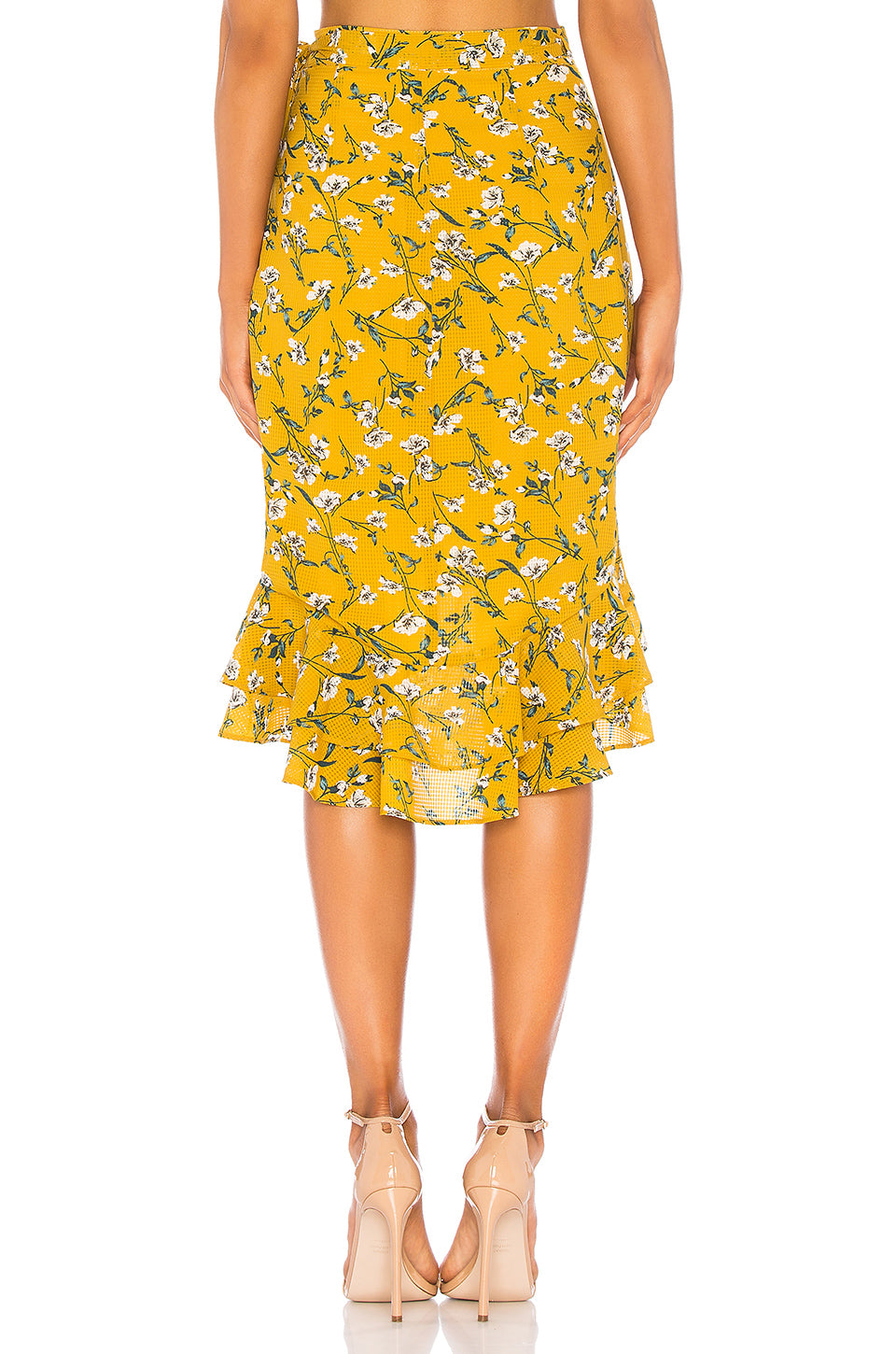 Veronica Skirt in YELLOW DOLLY FLORAL