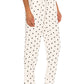 Zuri Embroidered Pant in IVORY AND BLACK